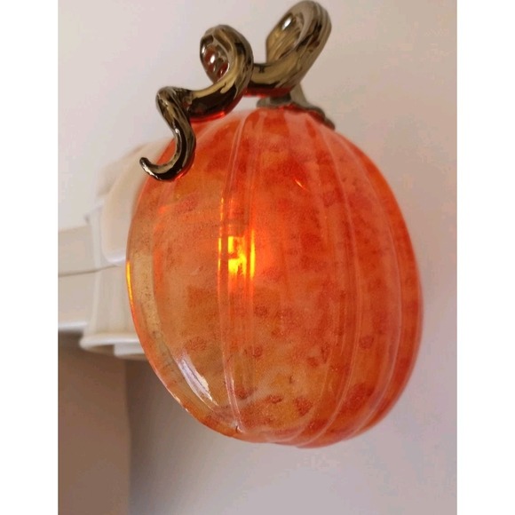 Bath Body Works Wallflower Plug In Pumpkin Night Light Holiday Thanksgiving Fall - Picture 2 of 8
